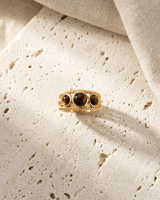 Anillo Doble Cordón con Ojo de Tigre