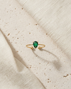 Anillo Cristal Verde Corte Pera