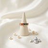 Anillo Corazones de Cristal Multicolor