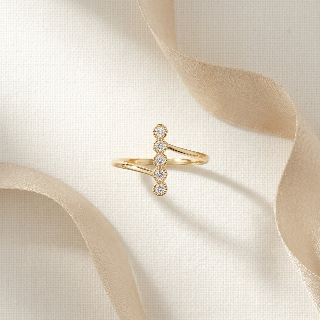 Anillo Barra de Circonias