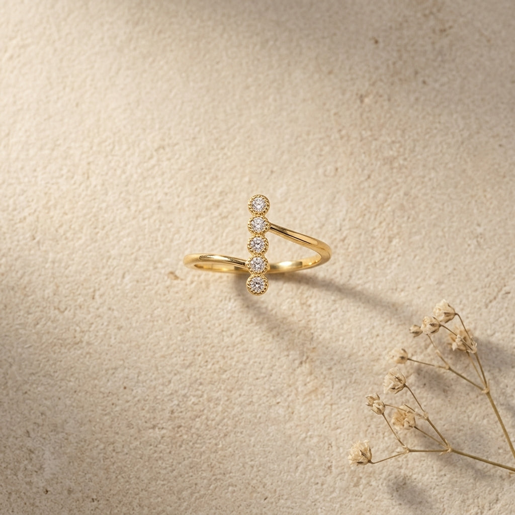 Anillo Barra de Circonias