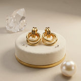 Aretes Argollas Entrelazadas