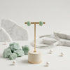 Aretes de Jade Ovalado