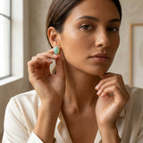 Aretes de Jade Ovalado