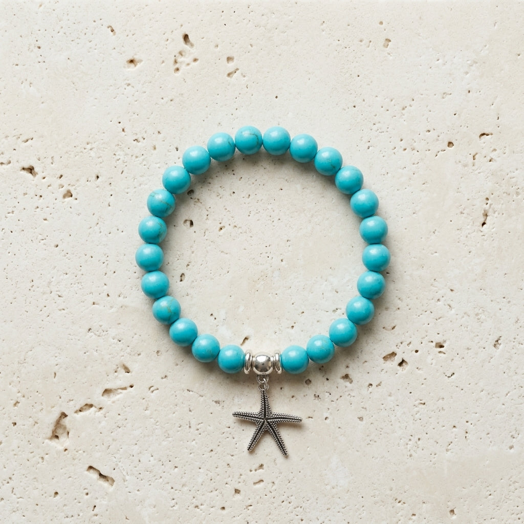 Pulsera Turquesa con Estrella de Mar