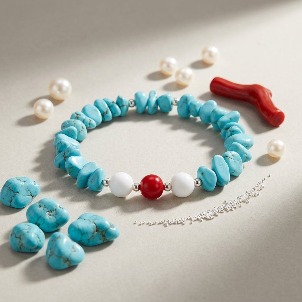 Pulsera Chips de Turquesa