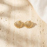 Aretes Concha Perla