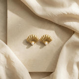 Aretes Concha Perla