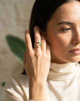 Anillo Celestial con Malaquita