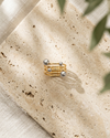 Anillo Espiral Bicolor con Esferas