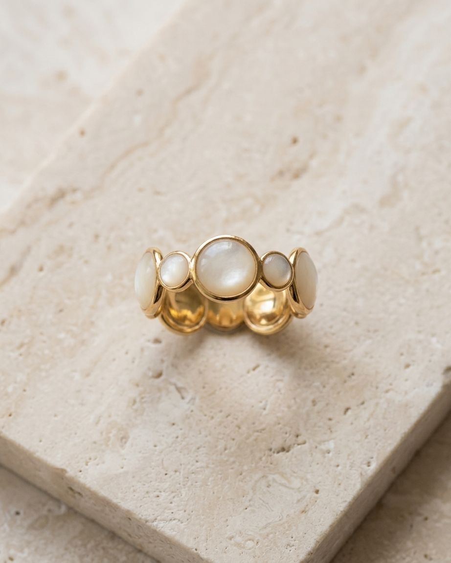 Anillo Piedra Luna Eternity