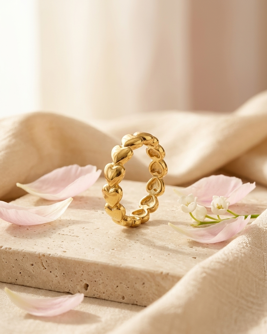 Anillo Corazones Eternity