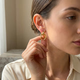 Aretes Argollas Entrelazadas