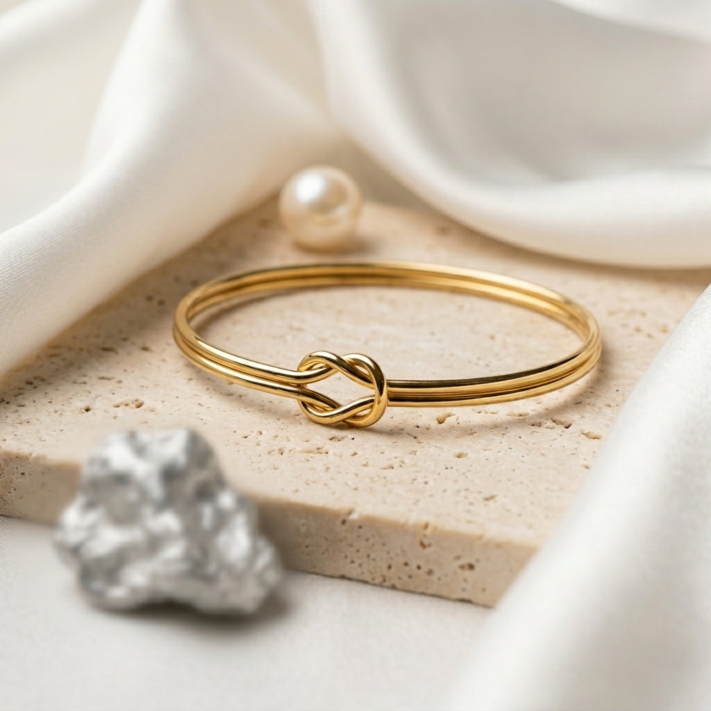 Brazalete Nudo Dorado