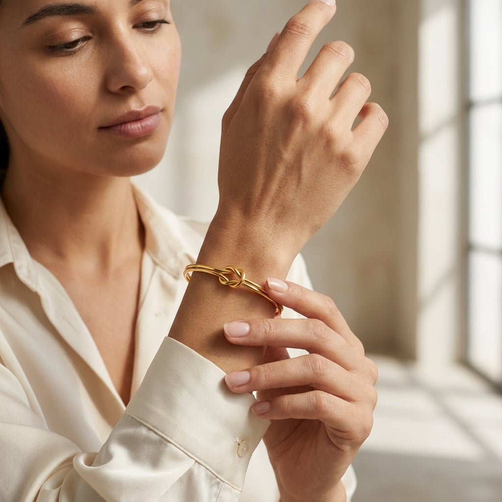 Brazalete Nudo Dorado