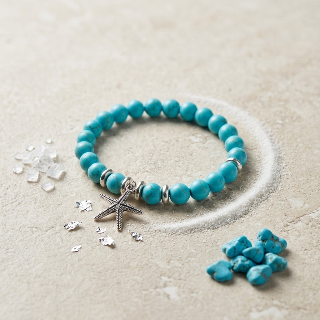 Pulsera Turquesa con Estrella de Mar